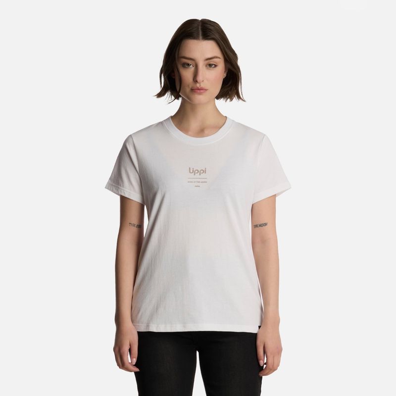 LIPPI - Polera Mujer Ulmo Mid Point T-Shirt Blanco Lippi