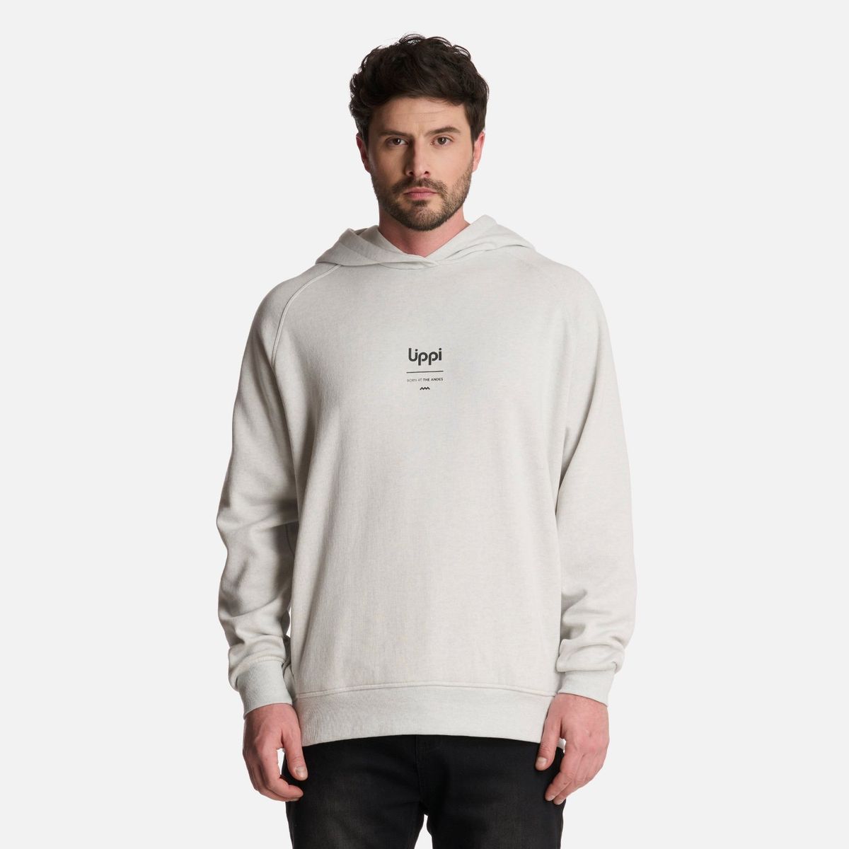LIPPI - Polerón Hombre Ulmo Hoody Sweatshirt Melange Gris Claro Lippi