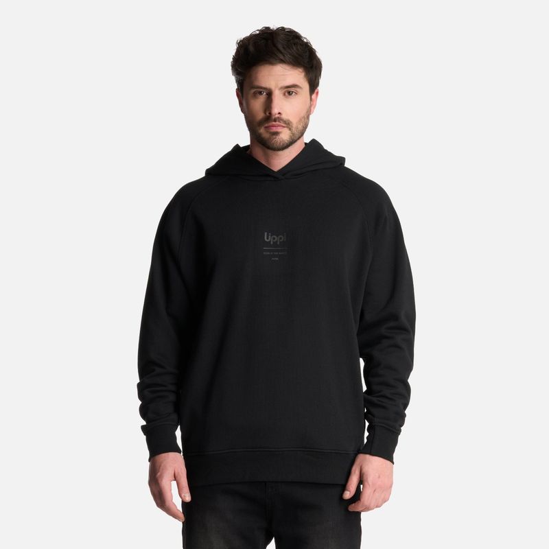 LIPPI - Polerón Hombre Ulmo Hoody Sweatshirt Negro Lippi