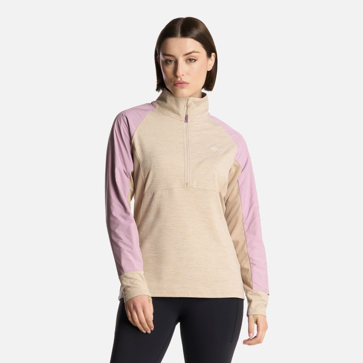 LIPPI - Polerón Mujer Egger 1/4 Zip Marfil Lippi