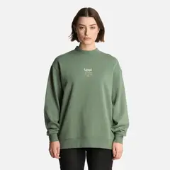 LIPPI - Polerón Mujer Ulmo Mid Point Crewneck Sweatshirt Jade Oscuro