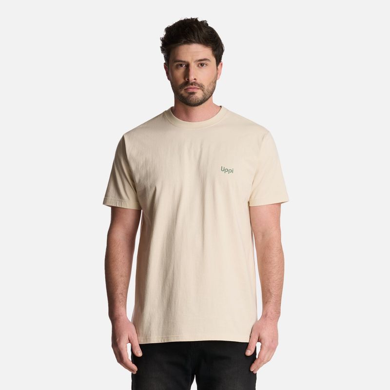 LIPPI - Polera Hombre Andes Mountain T-Shirt Crudo Lippi