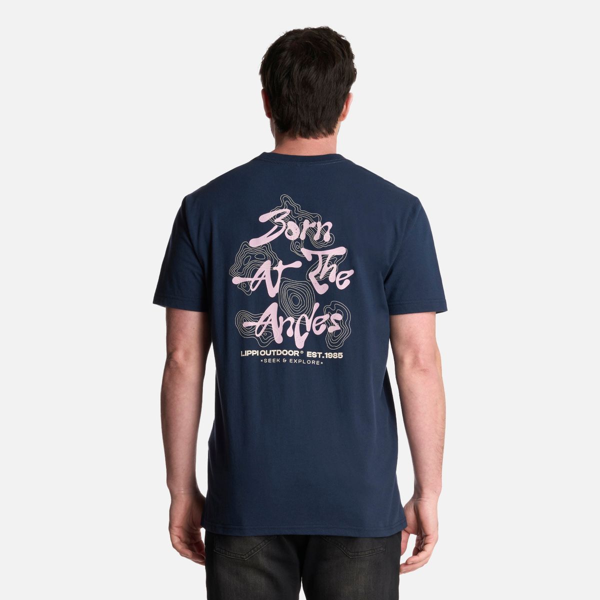 LIPPI - Polera Hombre Explore T-Shirt Azul Marino Lippi