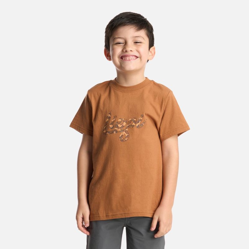 LIPPI - Polera Niño Logo Lippi T-Shirt Camel Lippi