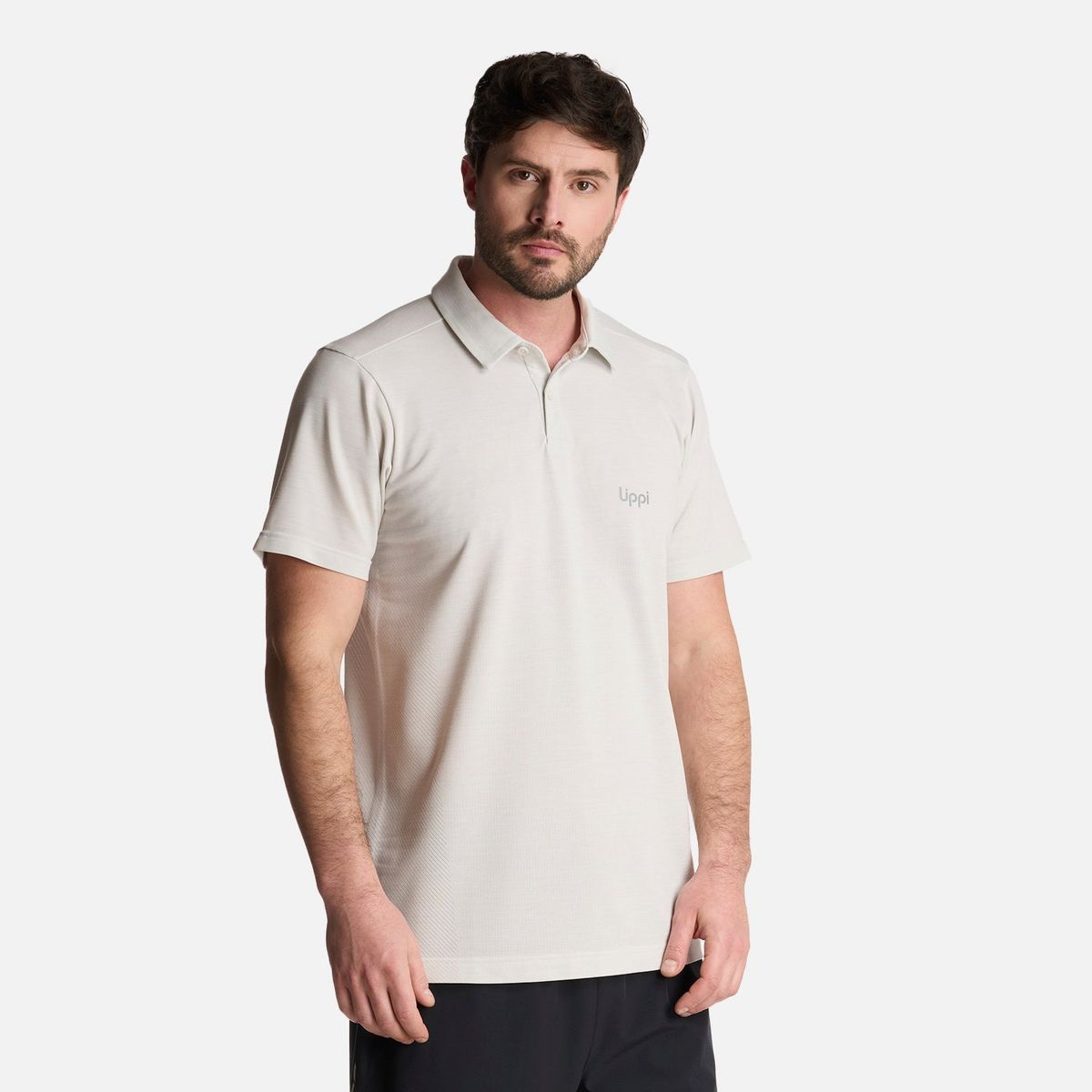 LIPPI - Polera Hombre B-Classic Seamless Polo Blanco Lippi