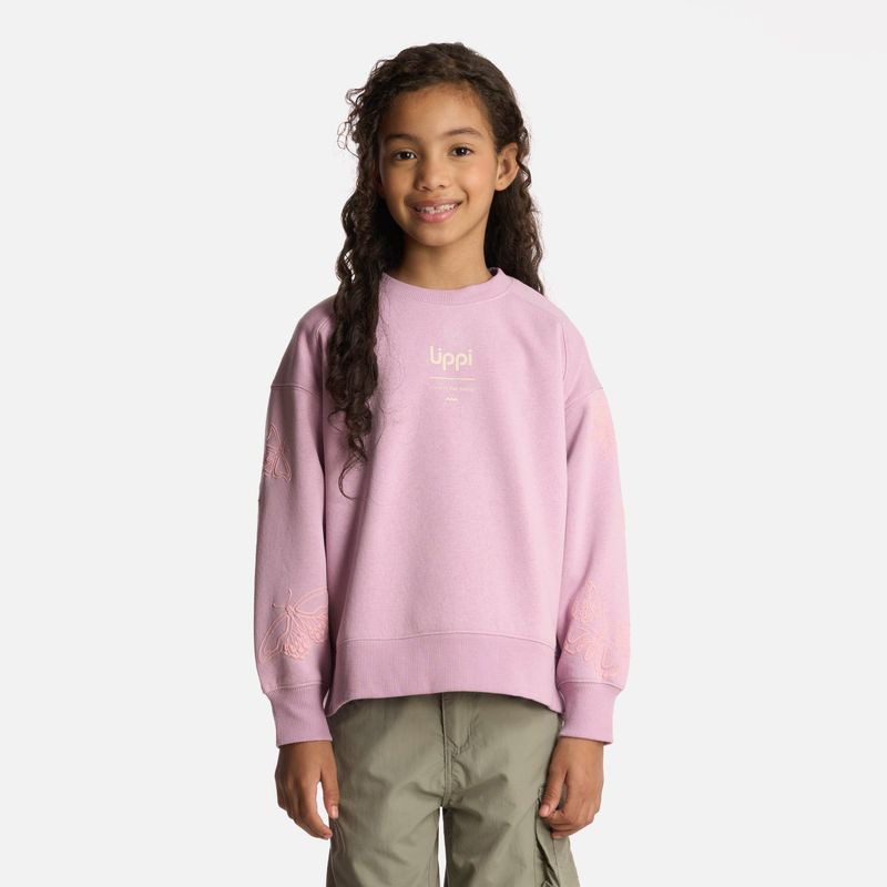 LIPPI - Polerón Niña Insigne Sweatshirt Oversize Lila Lippi
