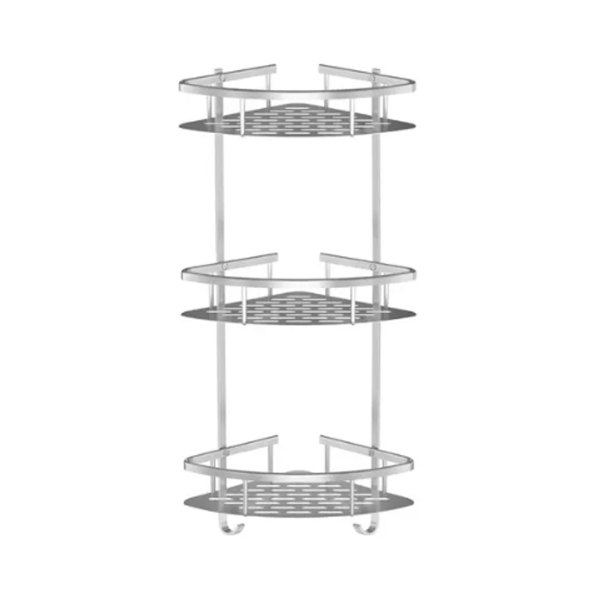 GENERICO - Repisa Mural Esquinero Baño Ducha Aluminio Inox 2 Niveles