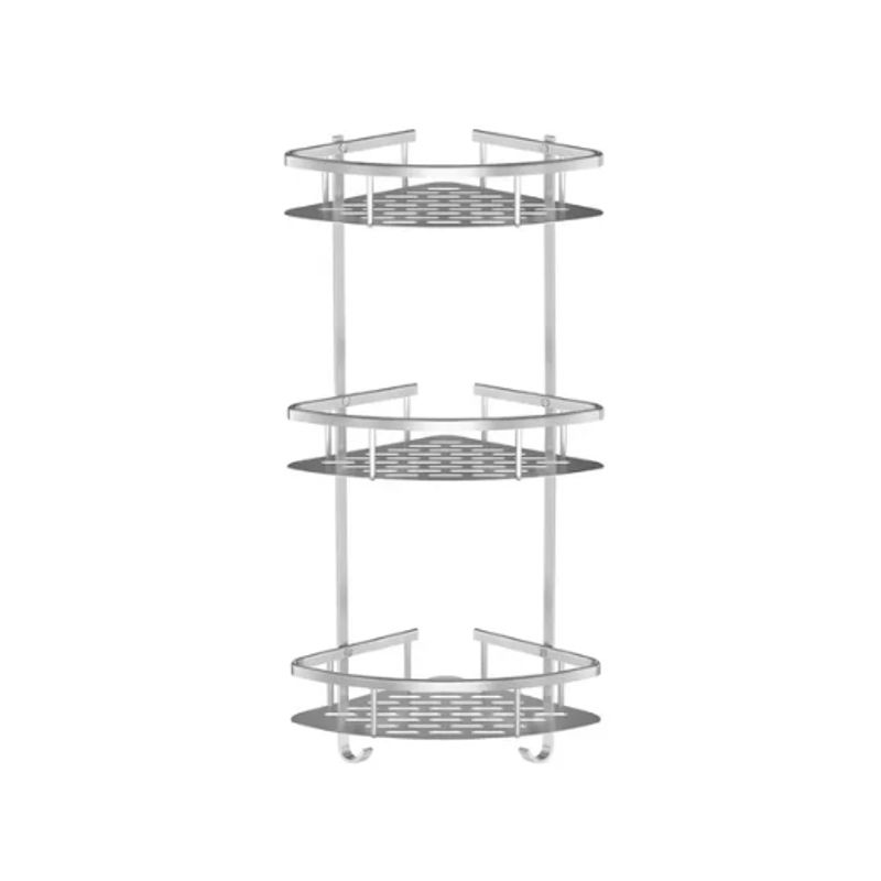 GENERICO - Repisa Mural Esquinero Baño Ducha Aluminio Inox 2 Niveles