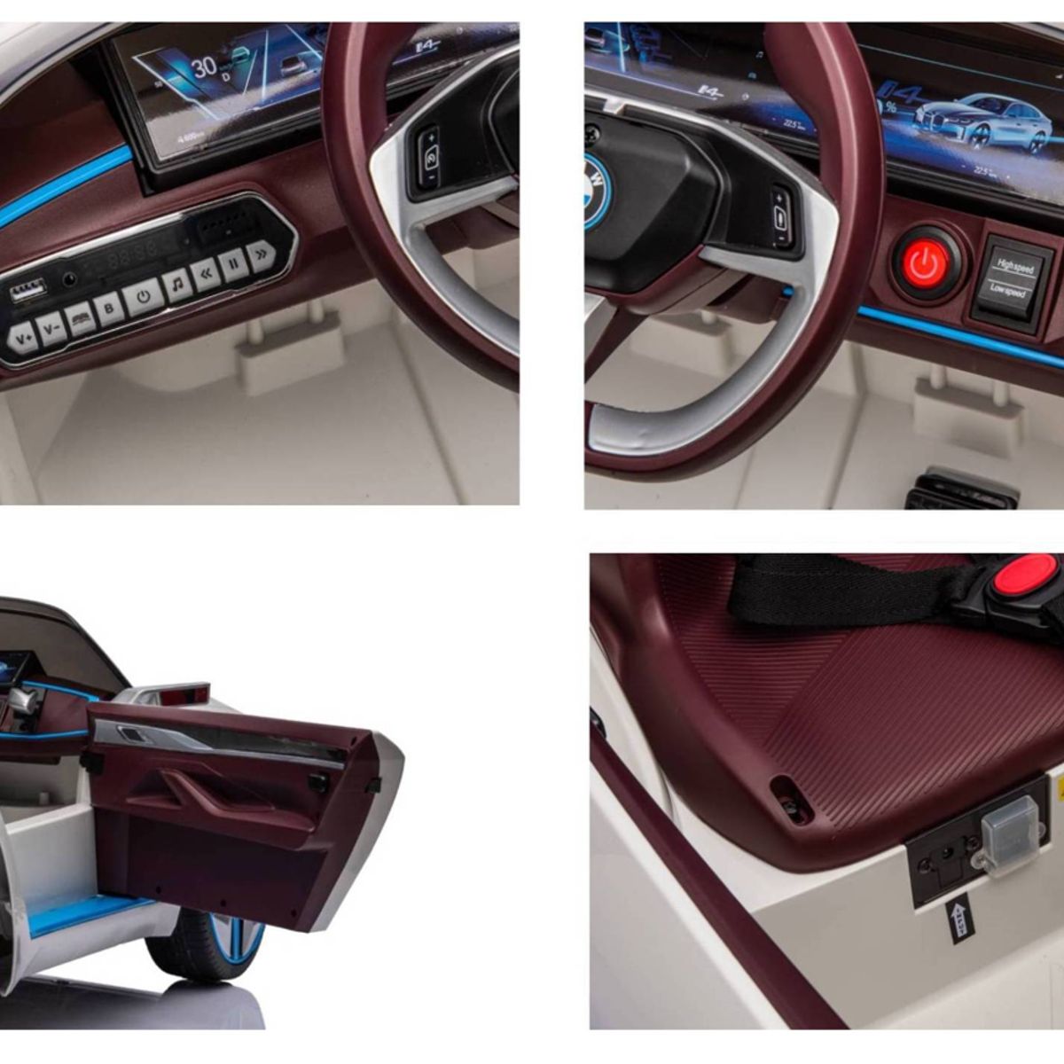 KIDSCOOL - Auto A Bateria BMW I4 12V Blanco