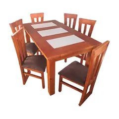 GENERICO - Comedor Elegant Koliat porcelanato beige 6S Miel