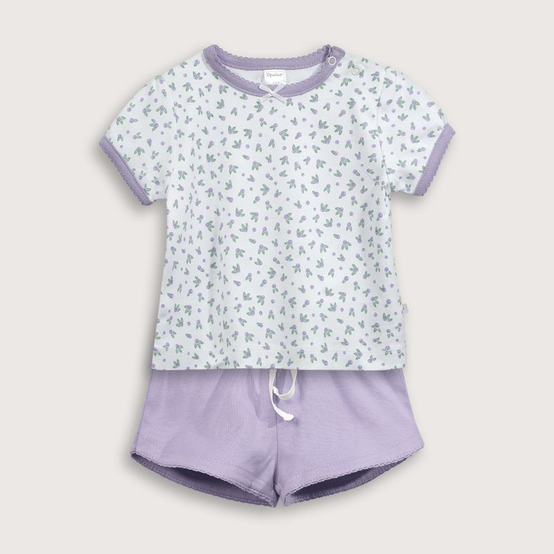 OPALINE - Pijama Bebé niña Lila 39564 Opaline