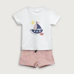 OPALINE - Pijama Bebé niño Rojo 39566