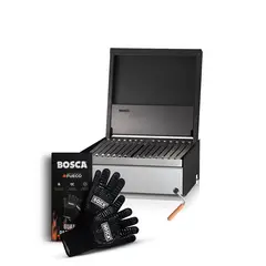 BOSCA - Pack Parrilla a Carbon Block 500 + Guantes Parrillero
