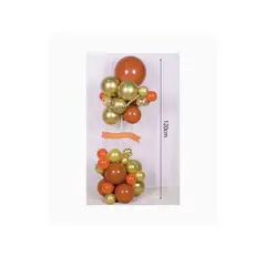 GENERICO - Base de Decorativa Globos 41 Pcs Dorado y naranja