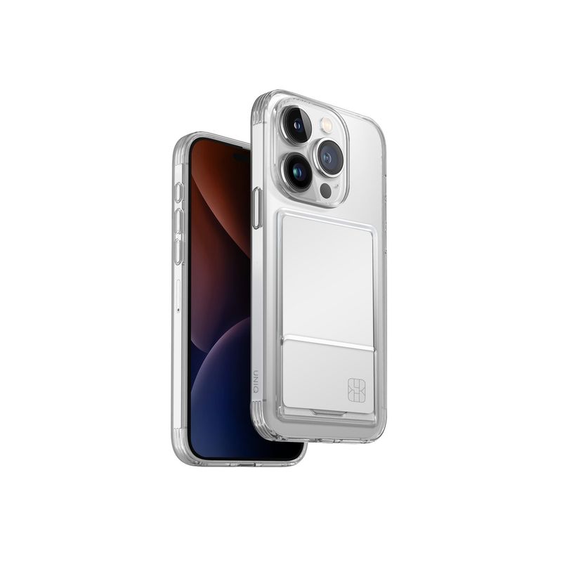 CELLBOX - Carcasa con Tarjetero AirFender ID para iPhone 15 Pro - Transparente