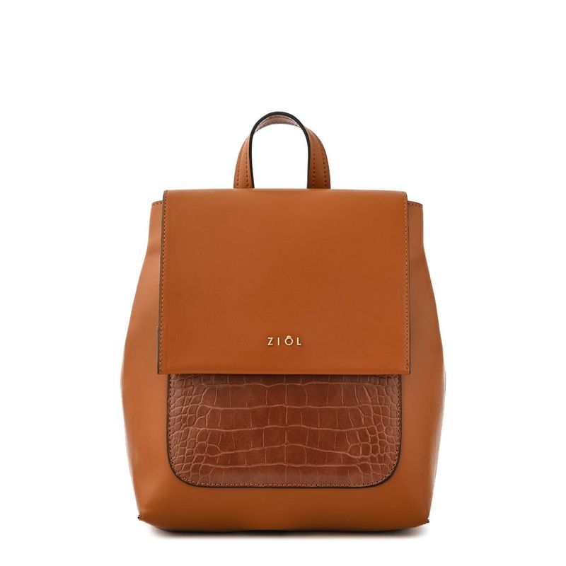 ZIOL - Mochila con tapa mediana callie café