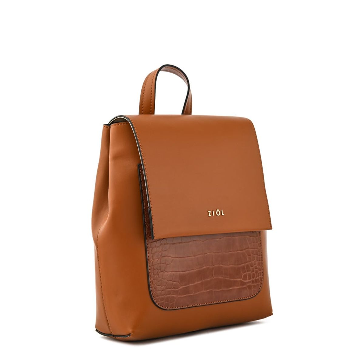 ZIOL - Mochila con tapa callie mediana café