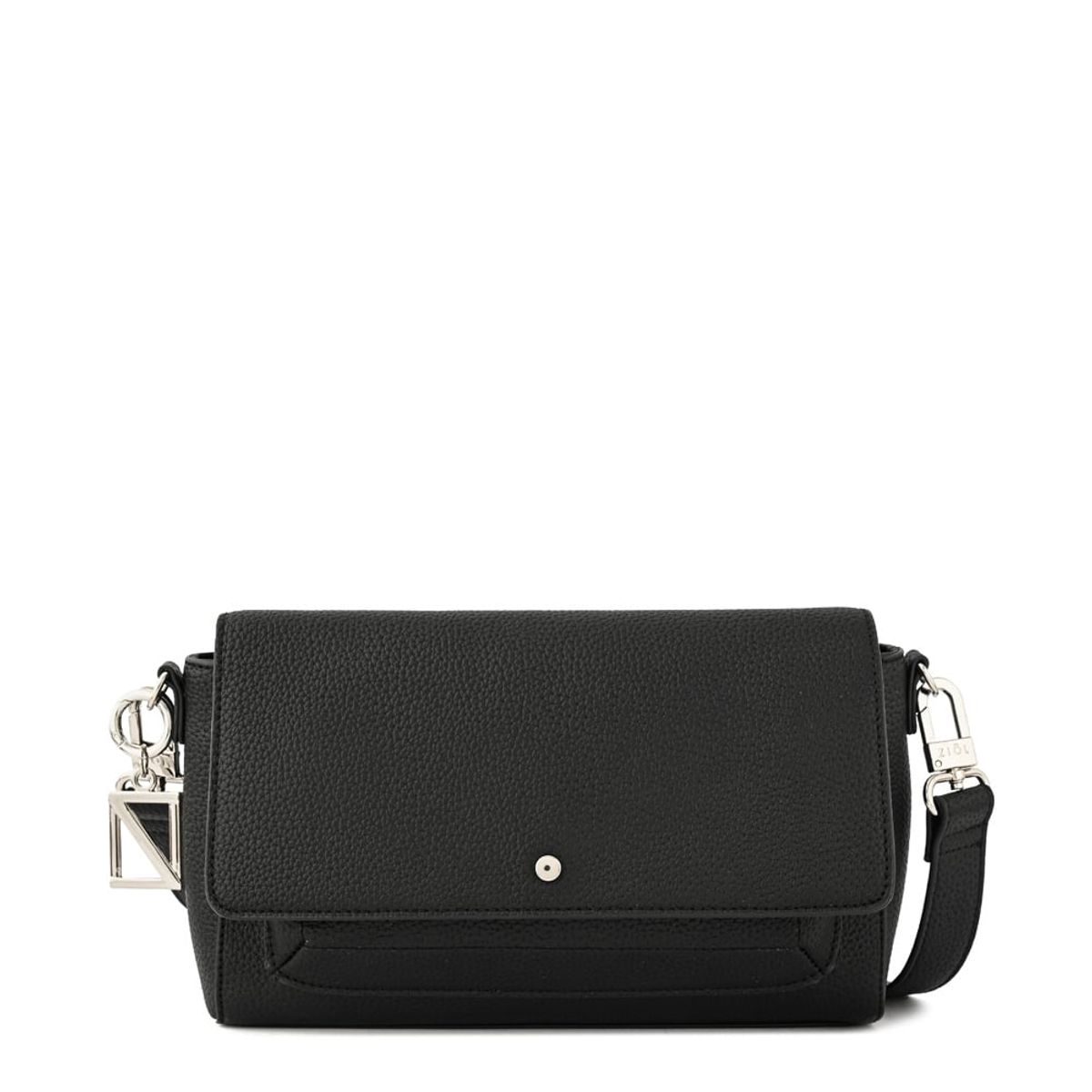 ZIOL - Cartera bandolera con tapa indara pequeña negro especial