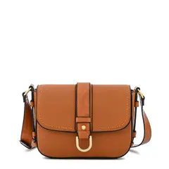 ZIOL - Cartera bandolera con tapa pequeña federica camel