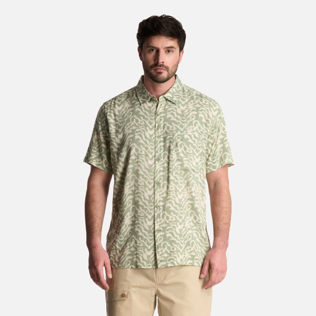LIPPI - Camisa Hombre SeaSide Short Sleeve Shirt Print Jade Lippi