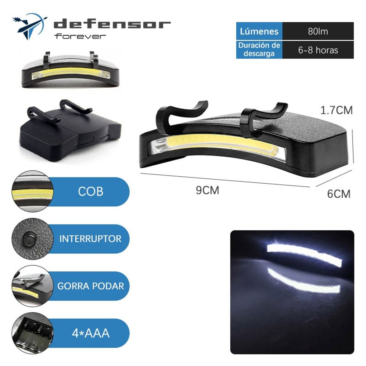 DEFENSOR FOREVER - Luz Para Gorro