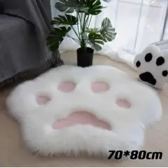 ANGELES DEL HOGAR - Alfombra de Patita de Perro Estilo Peluda Rosa 70x80cm