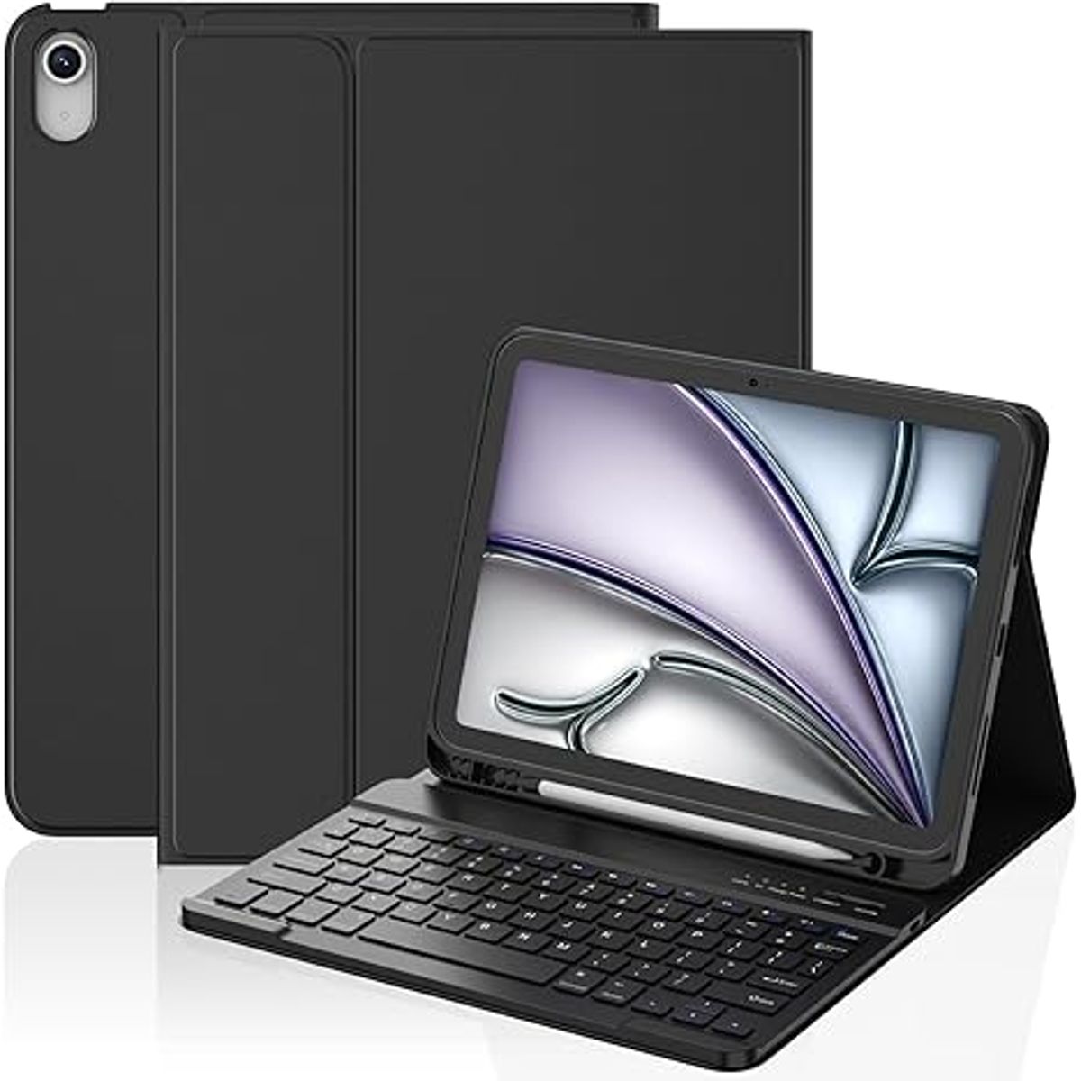 GENERICO - Carcasa Funda Con Teclado Para iPad Air 6 11 2024 / Negro