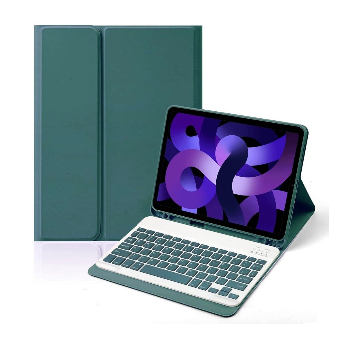 GENERICO - Carcasa Funda Con Teclado Para iPad Air 6 11 2024 / Verde Oscuro