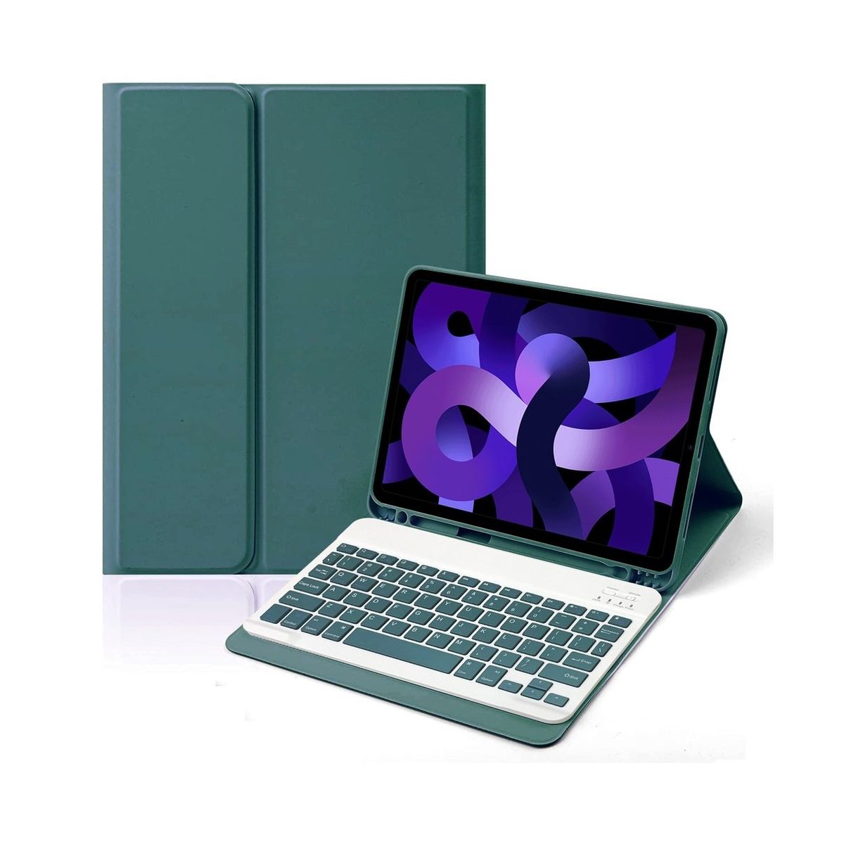 GENERICO - Carcasa Funda Con Teclado Para iPad Air 6 11 2024 / Verde Oscuro