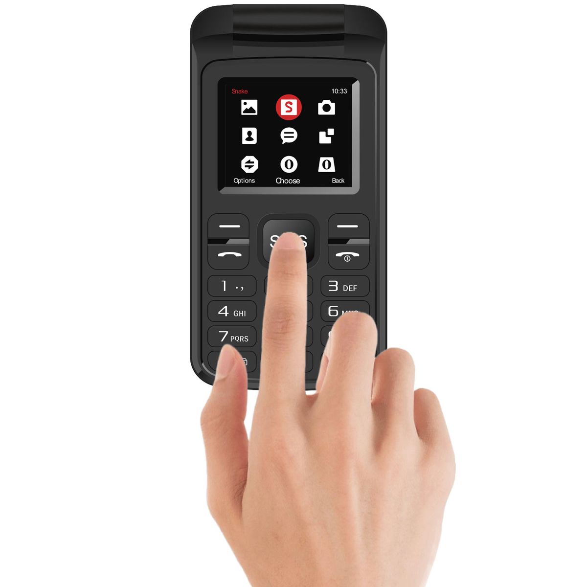 MICROLAB - Telefono Celular Adulto Mayor 4G Senior 1.7" Almeja Dual Sim