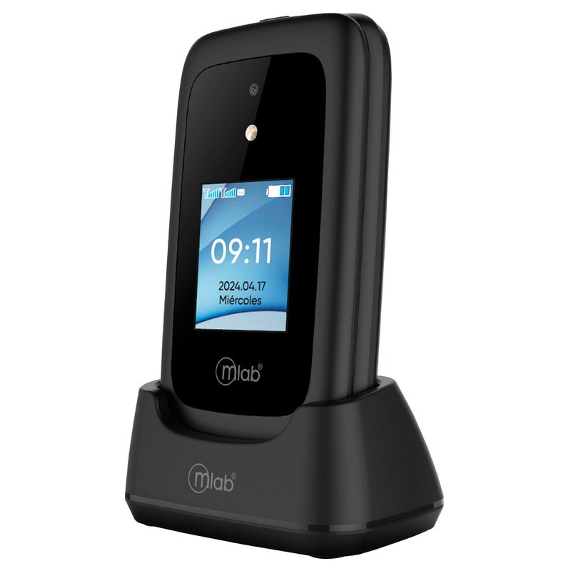 MICROLAB - Telefono Celular Adulto Mayor 4G Doble Pantalla 2.8" DualSim