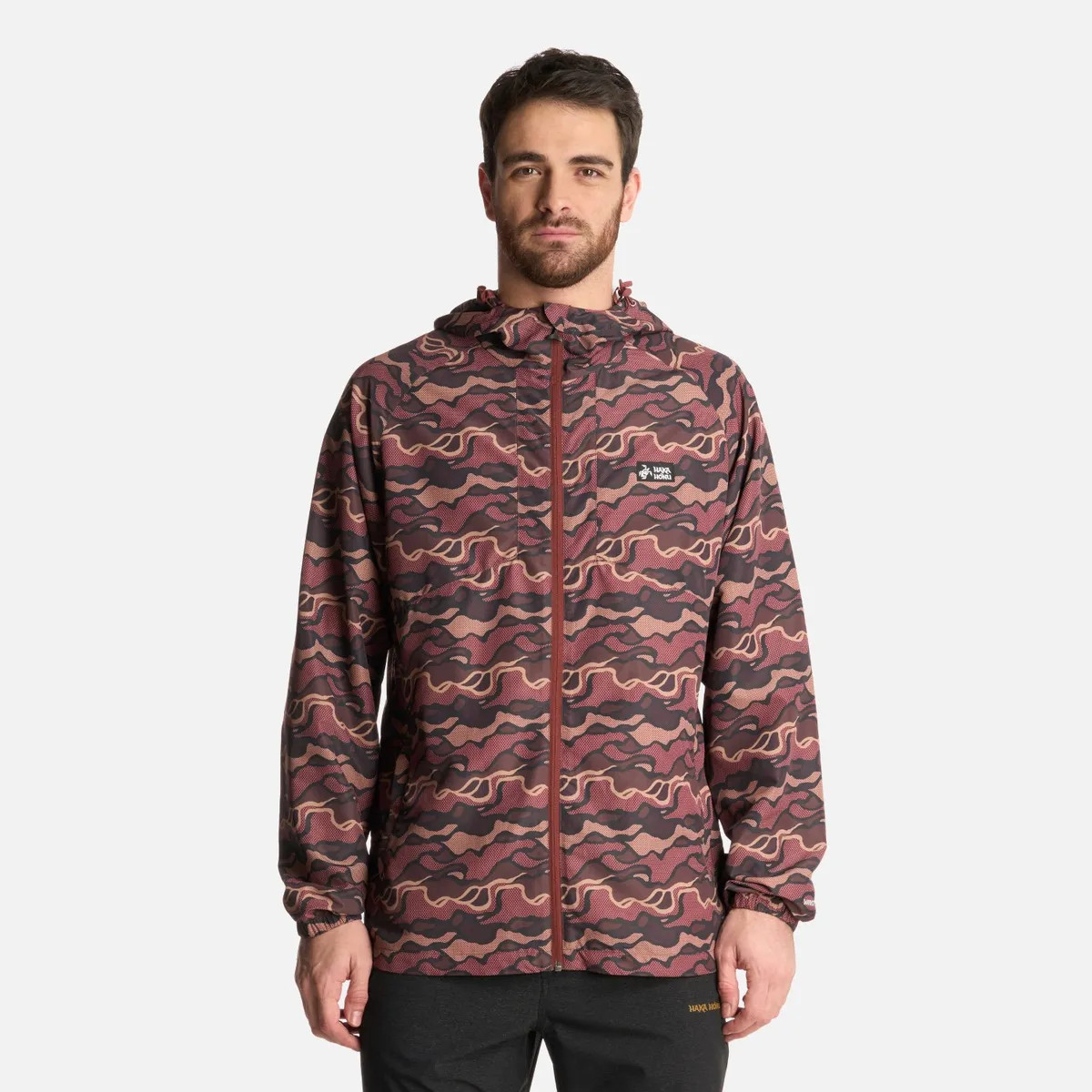 HAKA HONU - Chaqueta Hombre Aperrao Print Vino Haka Honu