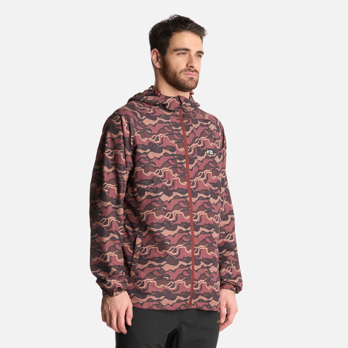 HAKA HONU - Chaqueta Hombre Aperrao Print Vino Haka Honu