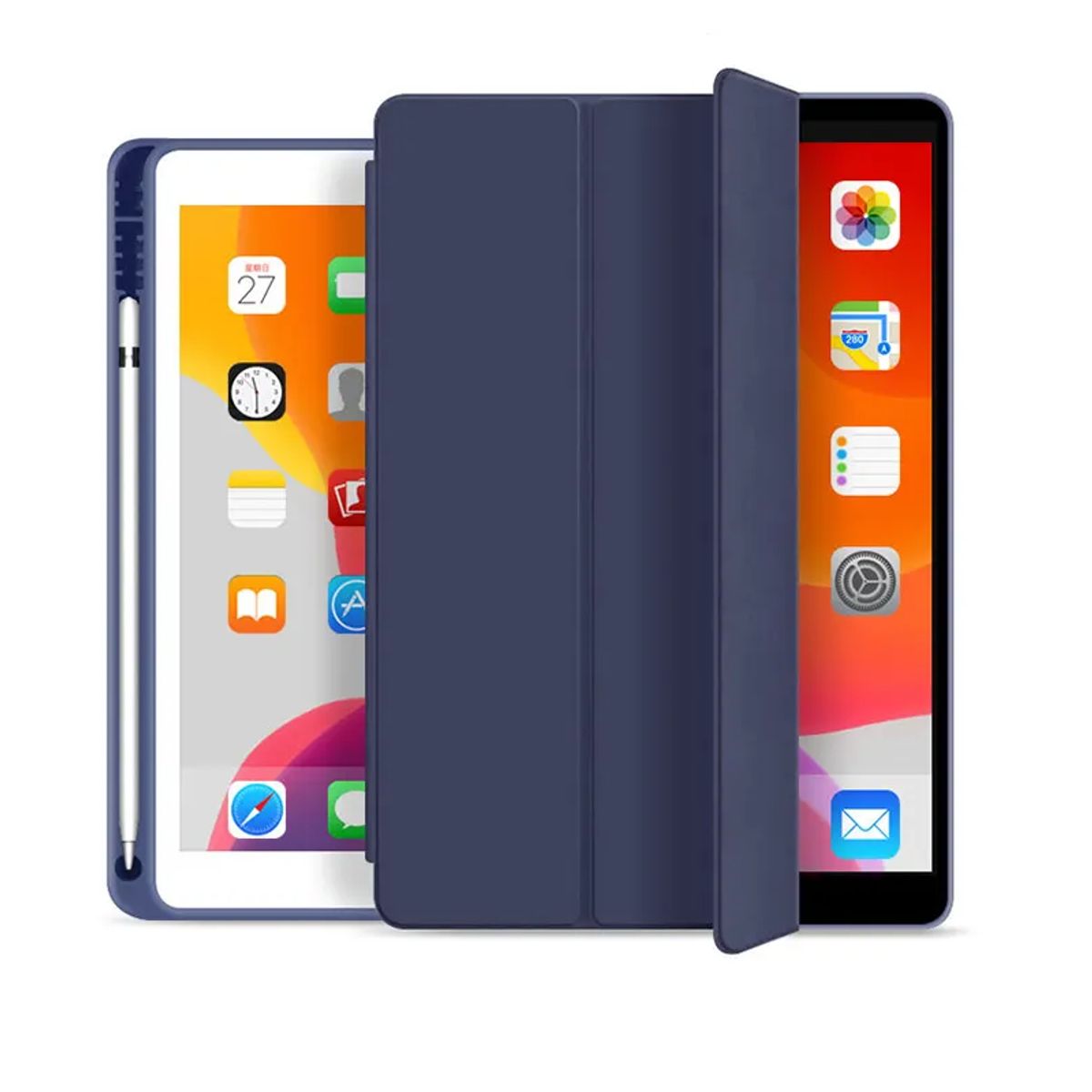 GENERICO - Carcasa Smart Cover Para iPad Air 11 2024 ranura lápiz / Azul