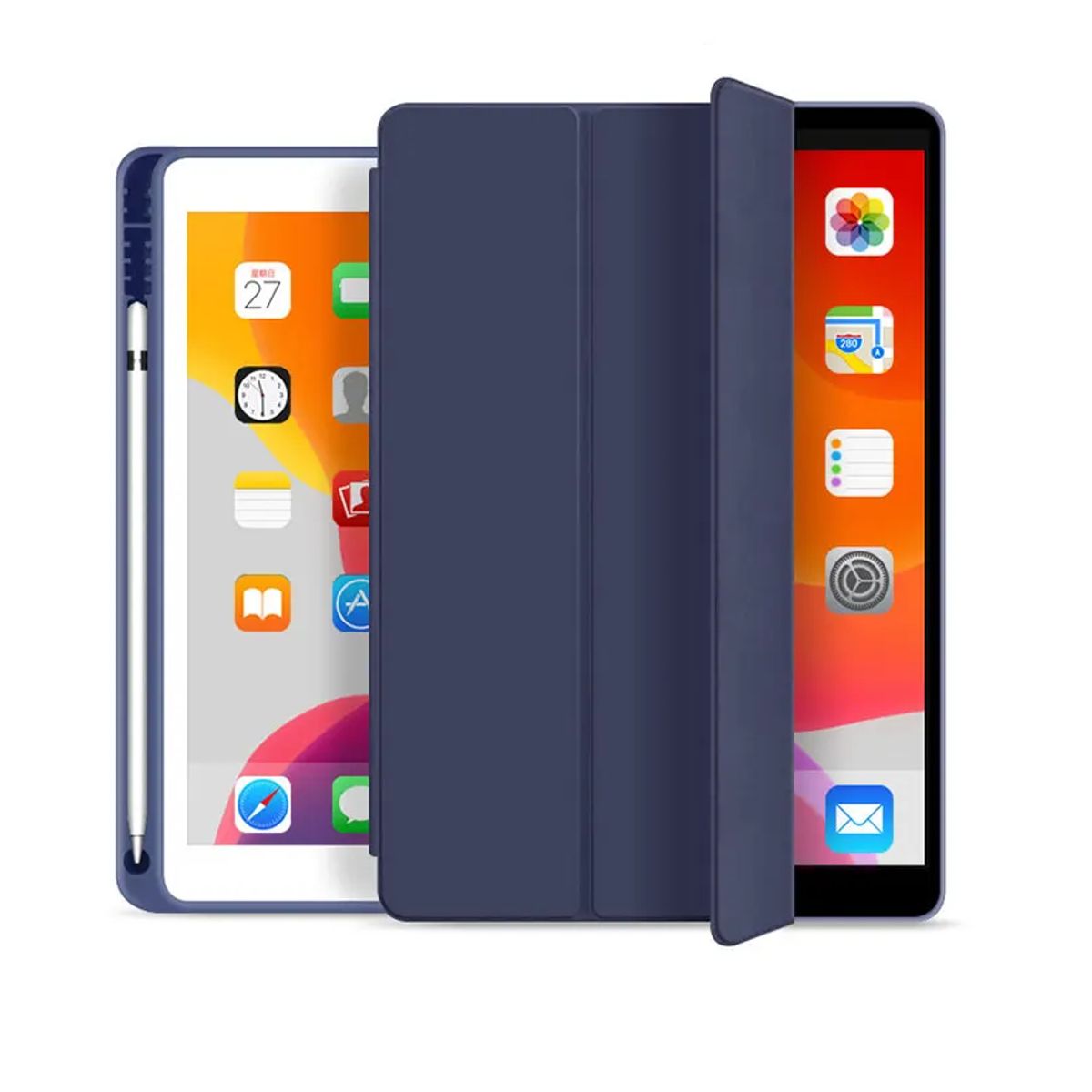 GENERICO - Carcasa Smart Cover Para iPad Air 11 2024 ranura lápiz / Azul