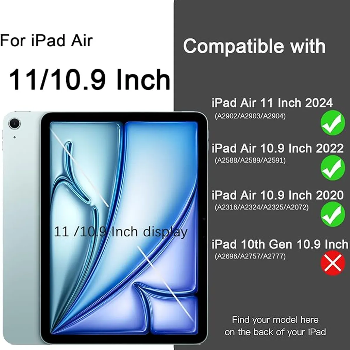 GENERICO - Carcasa Smart Cover Para iPad Air 11 2024 ranura lápiz / Rosa Palido