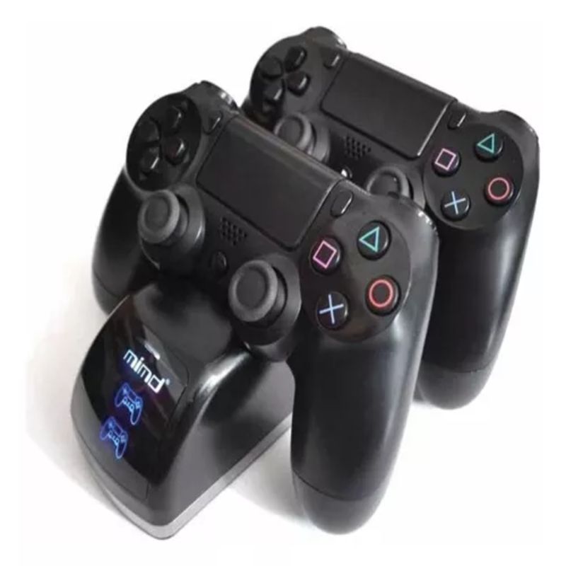 MIMD - Dual Cargador Control Y Soporte Ps4  03-dbg631 Color Negro