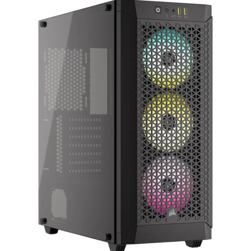 CORSAIR - Gabinete - Corsair 480T RGB Airflow - SFuente - ATX - Negro
