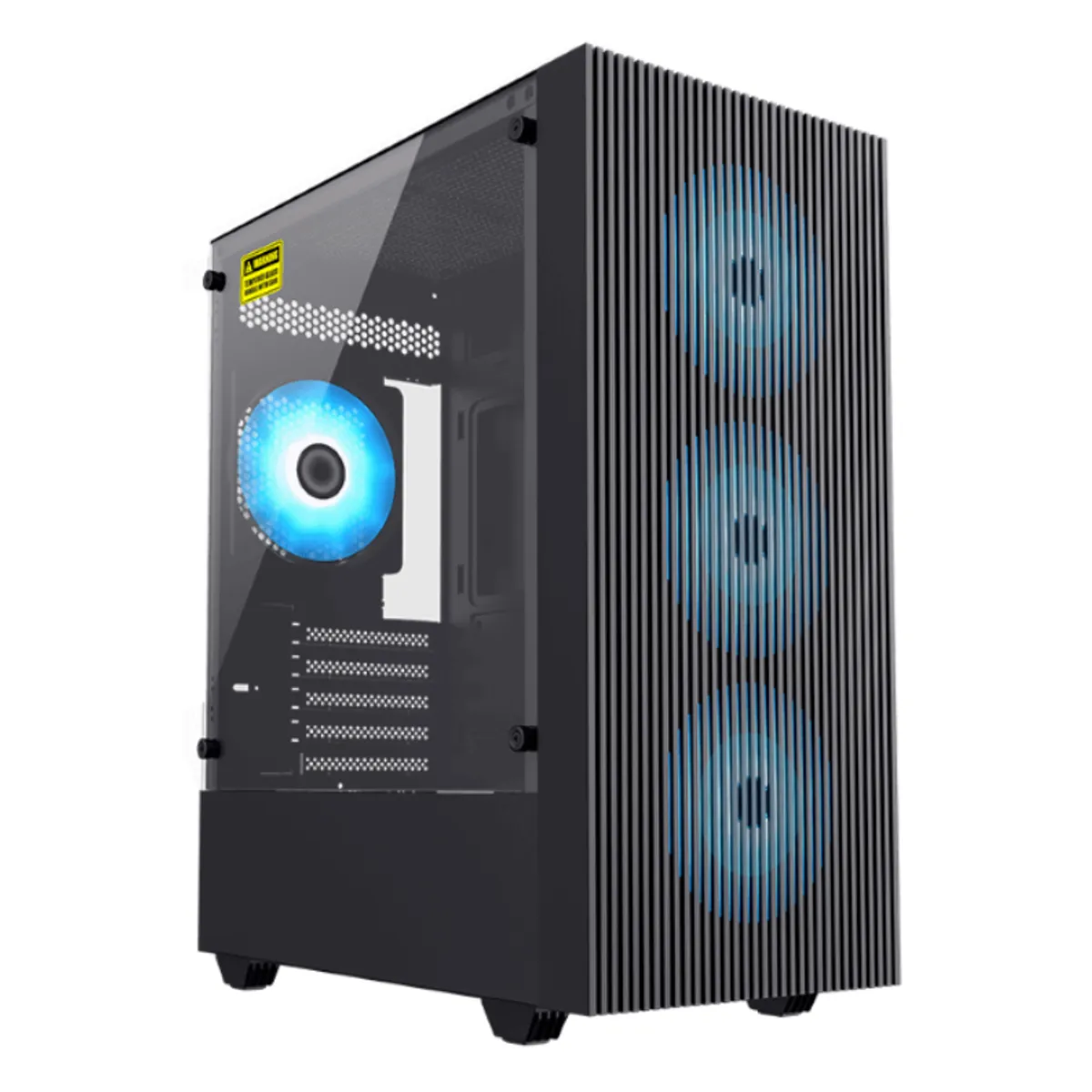 GAMEMAX - Gabinete - GameMax EDGE - SFuente - Micro ATX - RGB - Negro