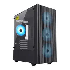 GAMEMAX - Gabinete - EDGE - SFuente - Micro ATX - RGB - Negro