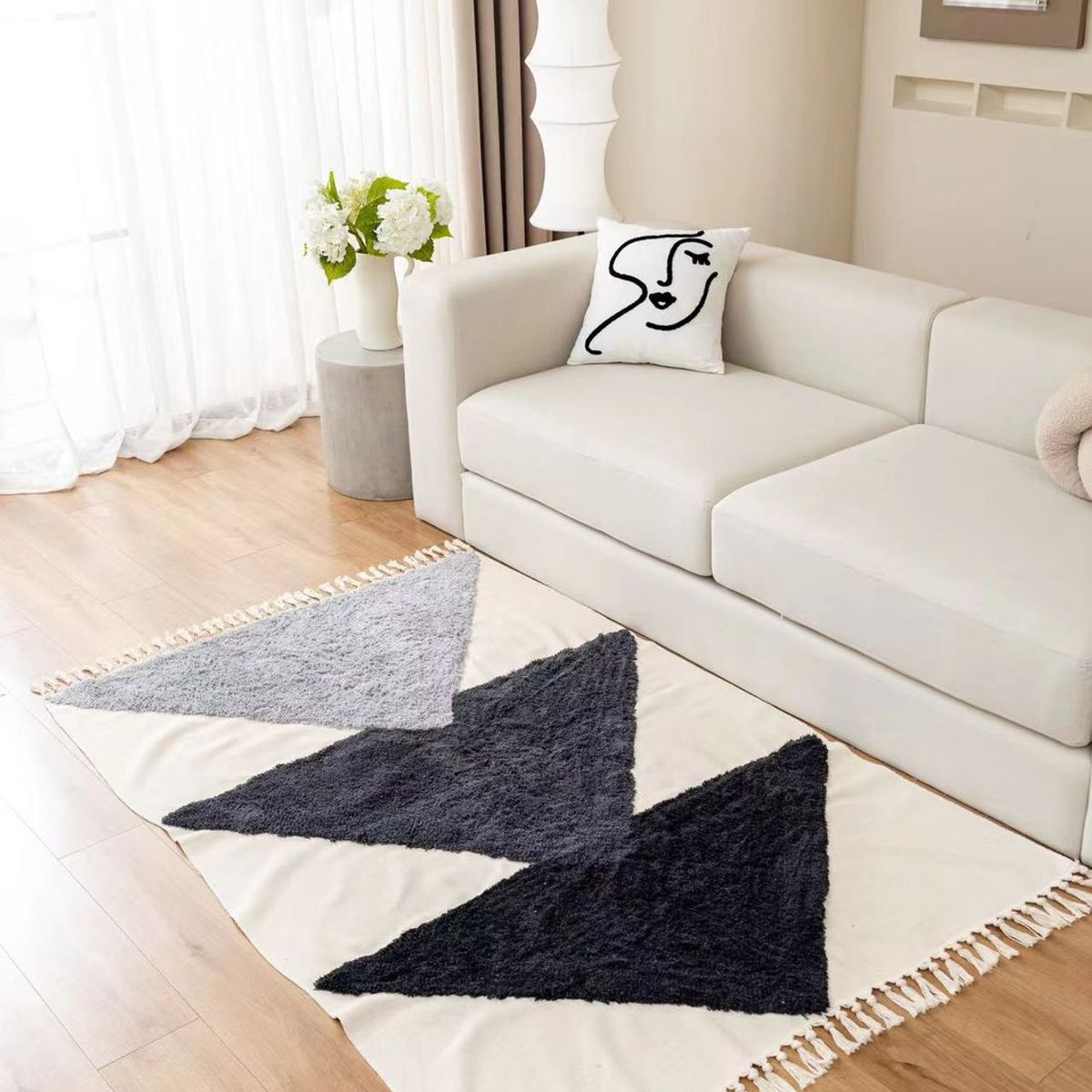 ANGELES DEL HOGAR - Alfombras De Lino 140cm x 180cm