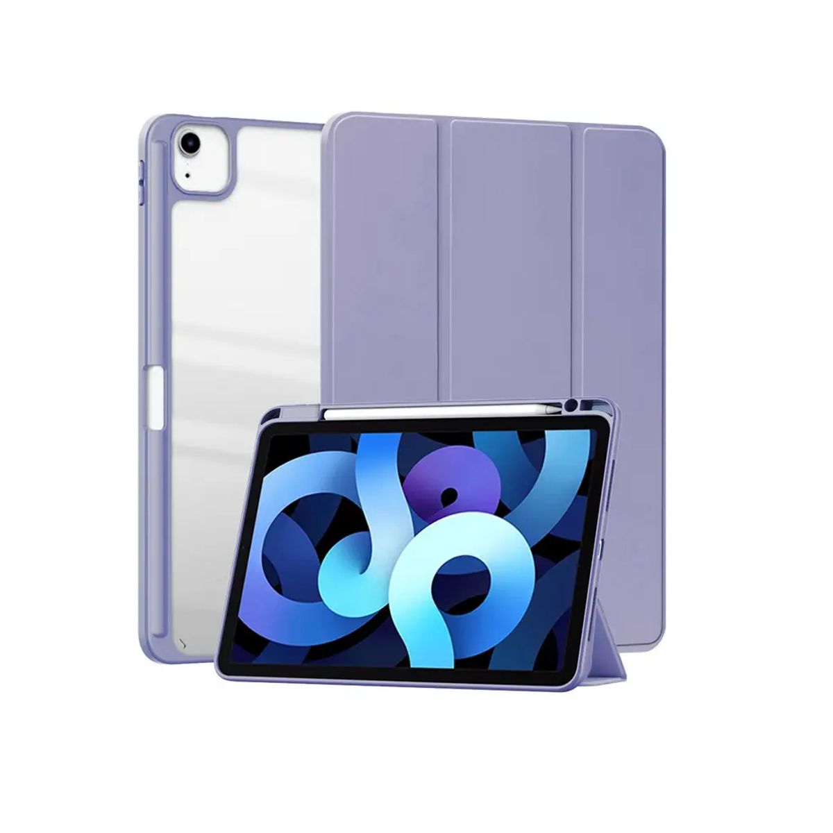 GENERICO - Carcasa funda Para iPad Air 6 11" 2024 / Transparente Gris Lavanda