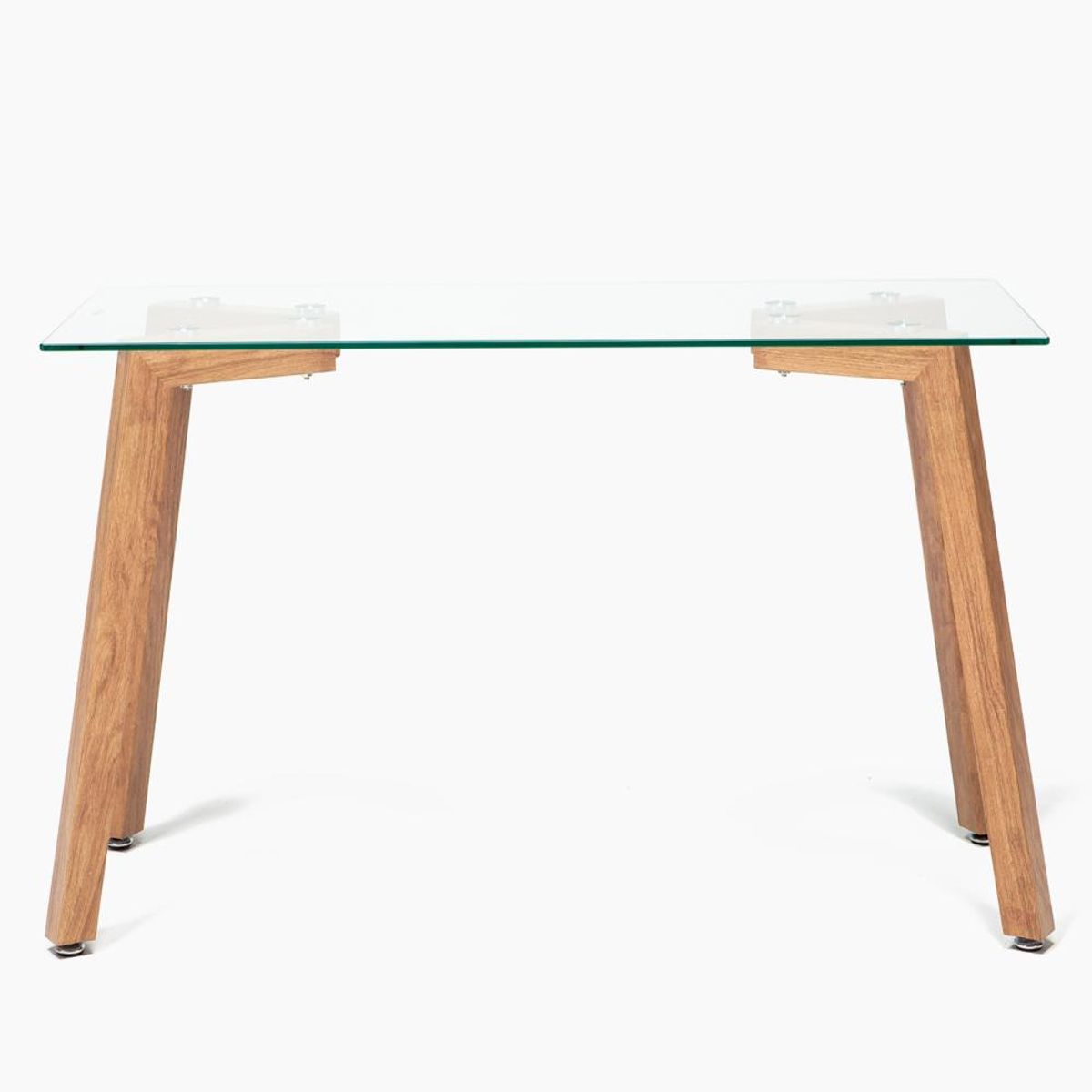 SPAZZIO - Escritorio Jockey natural + 1silla Badem blanca