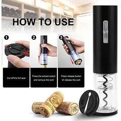 GENERICO - Sacacorchos Eléctrico Automático Recargable USB