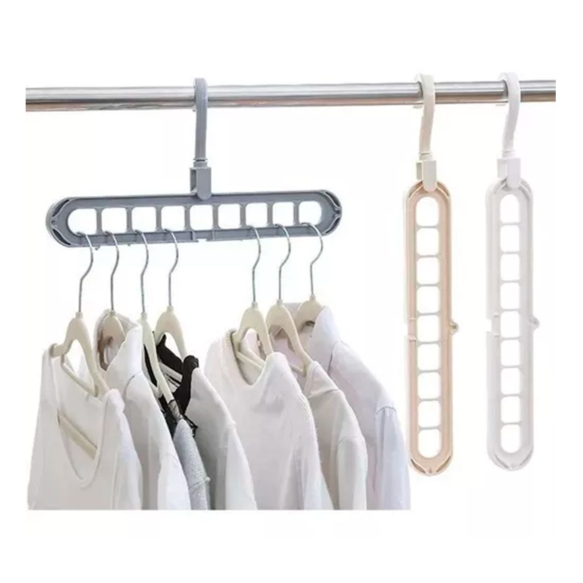 GENERICO - Pack 20 Perchas Mágicas Ahorra Espacio Multifuncional