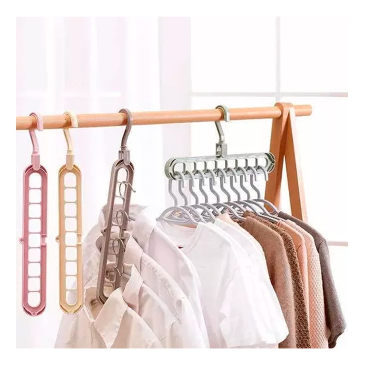 GENERICO - Pack 20 Perchas Mágicas Ahorra Espacio Multifuncional