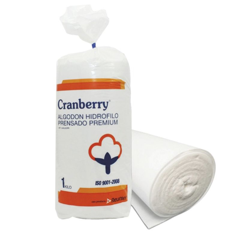 CRANBERRY - Algodón Hidrófilo Prensado Premium 1 Kg Cranberry