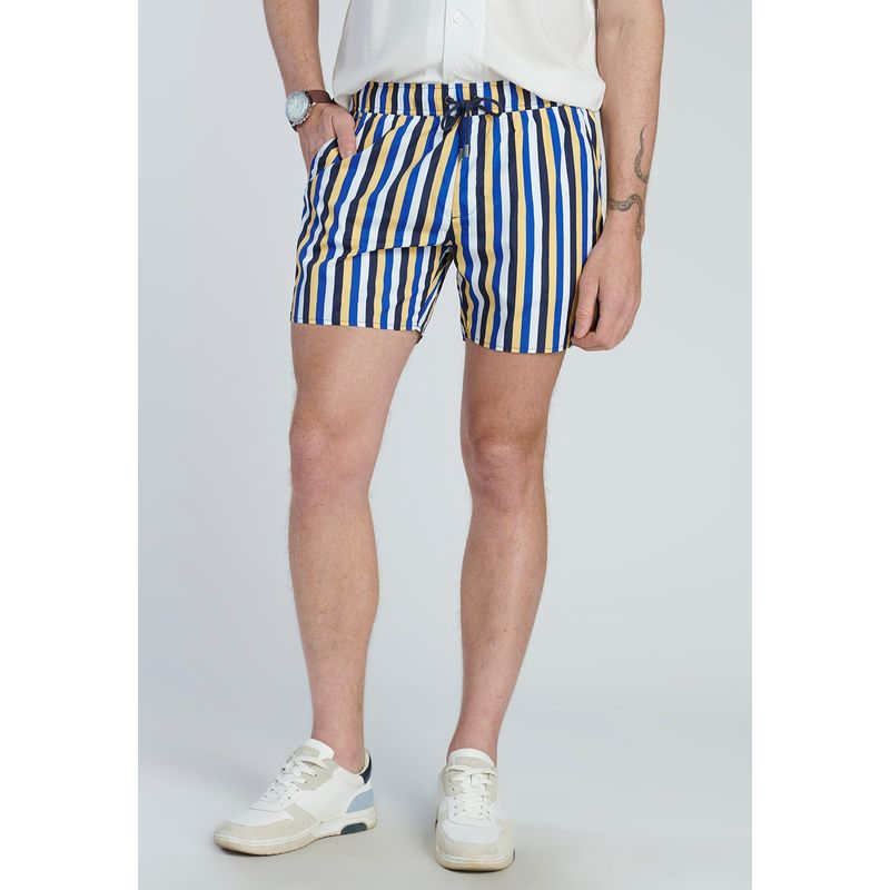 NEW MAN - Traje Bano Raya Azul New Man