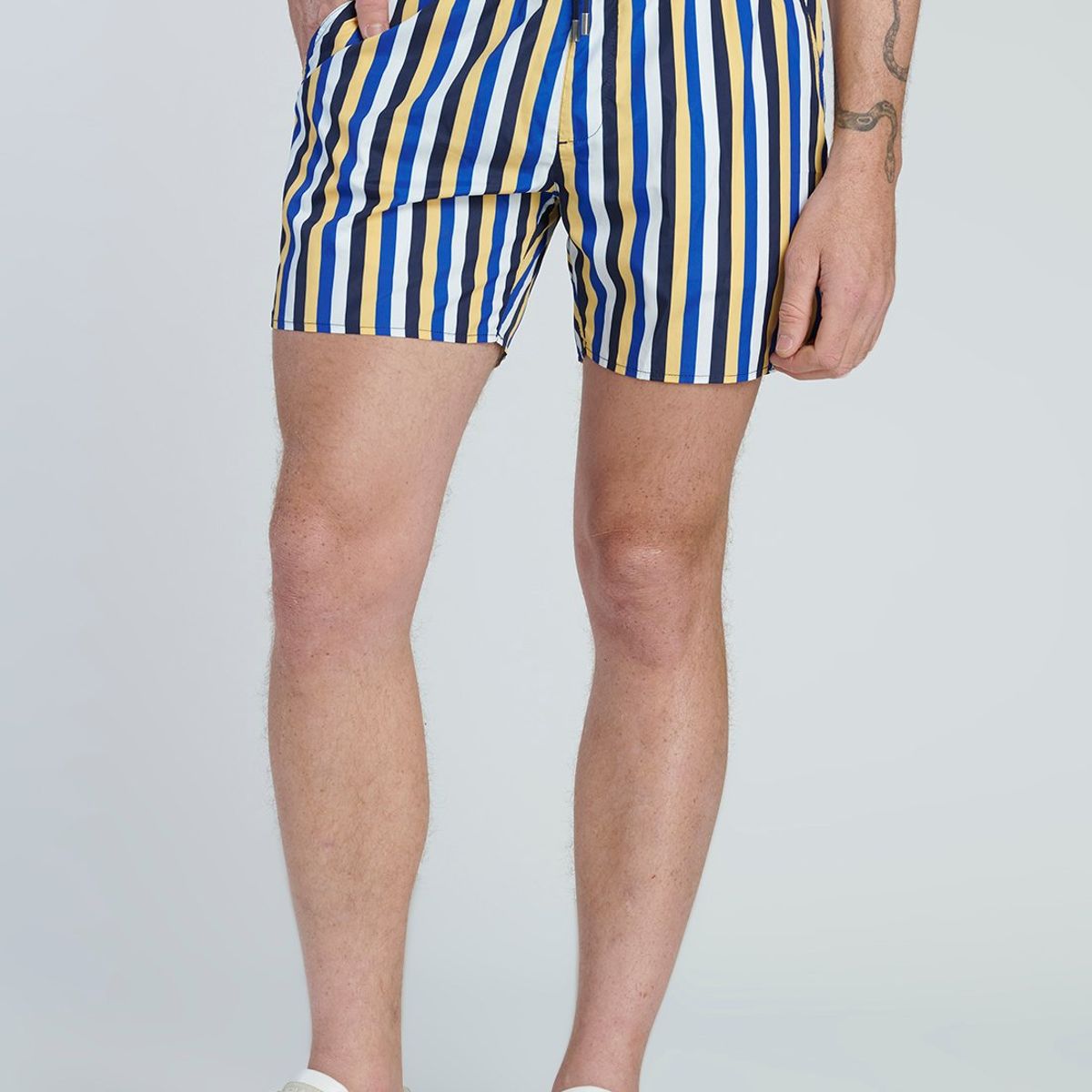 NEW MAN - Traje Bano Raya Azul New Man