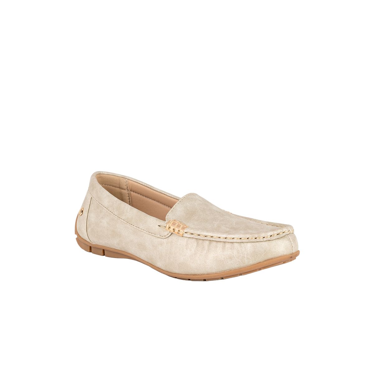 ALQUIMIA - Mocasin Mujer Dorado Santis Alquimia